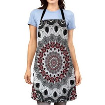 빅사이즈방수앞치마 용접 여름 린넨 앞치마 만다라 미학 여성용 주방 앞치마 오리지널 방수 소녀 커스텀 남자 웨이터 작업 오일 방지 빈티지 페르시아125928, 22102wq-000551-_38X47CM(S)