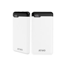에이투 22.5W 고속충전 10 000mAh QC3.0 대용량 보조배터리 멀티단자, 블랙