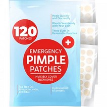 여드름 패치 120팩 티트리 오일 함유 하이드로콜로이드 얼굴용 지트 및 스티커 패치로 치료를 위한 점