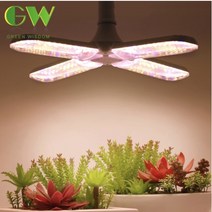 LED 날개형 E27 식물 성장 촉진 조명 스위치 세트 생장 광합성 식물 성장등, 2날개(24W)단품