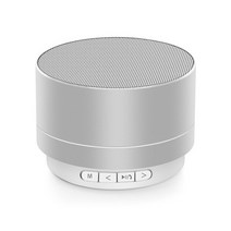 스피커 pc 사운드 블루투스 게이밍 미니 무선 USB 서브 우퍼 야외 휴대용 Fm 라디오 음악 박스 알루미늄 합금, [03] silver