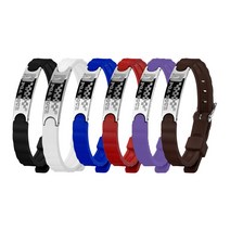 고기능성 실리콘 팔찌 게르마늄 골프팔찌 티타늄 실버 6종모음, 밴드 색상 :브라운