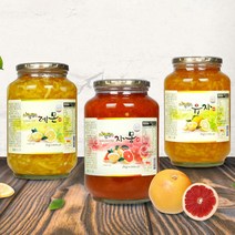 [2kg 대용량 무료배송] 아름담은 수제 꿀 과일청 5가지 맛 (유자 생강 레몬 자몽 한라봉) 2kg 벌크형 차 청 세트, 1box, 1병, 수제 생강청2kg