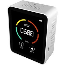 이산화탄소 측정기 미세먼지 가스농도 실내 CO2 센서 미터 디지털 공기 감지기 지능형 품질 분석기 가정용, [01] white