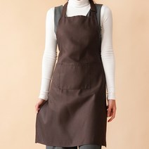3초쿨 목조절 앞치마 식당 주방 단체 심플한 디자인, 브라운