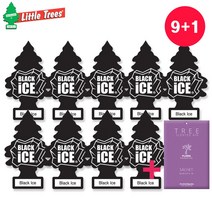 에스진 리틀트리 TREE 차량용 방향제 고급 종이 방향제 블랙아이스 9+1 / 명품 새차 선물 걸이형 방향제