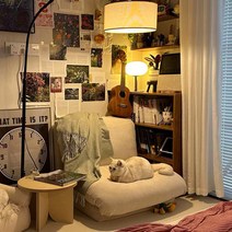 수면 의자 1인용 2인용 쿠션 크림 이동식 소파, 부드러운 코듀로이 카라멜(인형면)