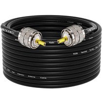 YOTENKO CB 동축 케이블 RG58 15m50피트 UHF PL259 수수 50옴 저손실 HF VHF 라디오 햄 SWR 미터 더미 로드 안테나 분석기용, PL259 케이블_49.2ft