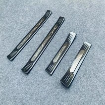 도요타 해리어 벤자 외부 도어 씰 스커프 플레이트 커버 웰컴 페달 문턱 바 자동차 차량용 악세사리 2020, 01 ss carbonfiber