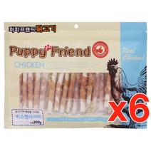 퍼피프랜드 300g 애견간식 모음 강아지간식, 6개, 비스켓사사미