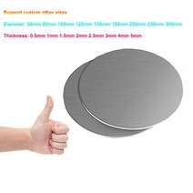 강철판 철 두께 T 직경 60mm 스테인레스 스틸 원형 플레이트 시트 304 광택 디스크 2mm 5 개, [01] Thickness 2mm, [01] Dia 60mm, 01 Thickness 2mm_01 Dia 60mm