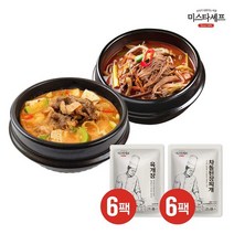 미스타셰프 육개장 6팩+차돌된장 6팩, 없음