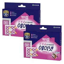 해피홈 에어넷 모기기피제 방충망용, 2개, 1개