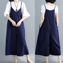 와이드 점프수트 브이넥 멜빵 통바지 치마바지 나시 뷔스티에