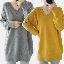 채윤러브 chaeyoon love 여성 스웨터 목폴라 니트 롱 티셔츠