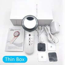 고주파온열 마사지기 치료기 가정용 초음파 리프팅 셀룰라이트 바디 슬리밍 물방울리프팅 홈케어 마사지 체중 감소 지방 버너 광자 패치 갈바니 적외선 치료 스파 제품, 미국 플러그, 얇은 상자 세트