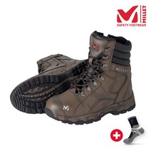 밀레 안전화 M-010 8인치 발편한 밀리터리 가죽 작업안전화 + V존 양말