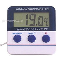 [세원디지털온도조절기] 디지털 냉장고온도계 DTA-5070 냉동고온도 수온계 -50도+70도