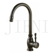 Jioni솔리드 황동 블랙 ORB 골동품 360 회전 주방 수도꼭지 스프레이 듀얼 핸들 용기 싱크 믹서 탭, [01] 네이비 블루