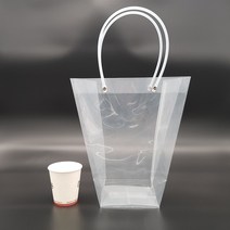 동성포장 투명 화분쇼핑백 10p, 사다리 쇼핑백(투명)