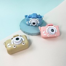 [케이스포함] 고양이 키즈 어린이 카메라 유아 사진기 셀카 감성카메라, 고양이카메라(듀얼)셀카, 핑크, 1개