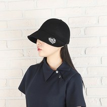 엠엠스포츠 여성 봄 사계절 BEHIDE 자수 골프버킷햇 벙거지 골프 모자, 블랙