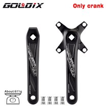 전문 자전거 부품 goldix riro 크랭크 104bcd 산악 스퀘어 홀 크랭크 알루미늄 합금 크랭크 170175mm 블랙 32t 34t 36t 38t 40t 42t, 170mm, 블랙 크랭크