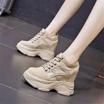 키높이 통기성 신발 여자용 11CM 힐 웨지 운동화