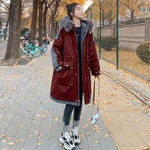 루즈핏 하이넥 후드 집업 패딩 기모 점퍼 퍼 코트 롱 미디엄 카고 야상