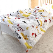 피부자극없는 순면 아동 키즈 어린이 차렵이불(SS) 6종택1, 면차렵이불 밍키 화이트