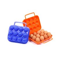 캠핑 폴딩 박스 2/4/6/12 Grid Egg Storage Box Holder Container for Outdoor Picnic Case Kitchen Organi, 04 12 gird random color