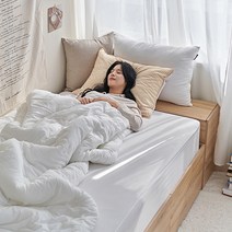 [무료설치+즉시할인40000원+중복쿠폰] [매트포함] 휴도 넉넉한 선유 무헤드 빅 수납 침대 +엔드리스 24cm 매트리스 SS Q 침대, 그레이, SS 내추럴 프레임+24cm 매트리스 (SET0419)