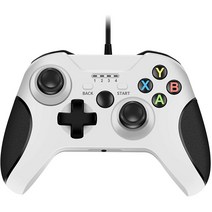XBOX ONE 유선 컨트롤러 게임패드 조이스틱 유선 패드 pc 호환 조이스틱에 적합 XBOX ONE S PC 호환 컨트롤러, 화이트