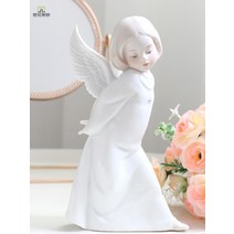 아기 천사 도자기 야드로 인형 소품 생일 집들이 선물 조각상 오브제 인테리어, G