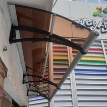 캐노픽스 550 X 1000 비가림시설 어닝만들기 수동어닝 창문 차양 야외보관함 접이식어닝, 블루 렉산 검정 브라켓 검정 바