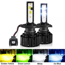 자동차 전조등 라이트 전구 H7 LED 20000LM 3570 CSP H4 6000K HB3 HB4 9005 9006 H8 H11 H9 Led 12V 미니 자동 3000K 화이트, Golden Yellow, H11 H8 H9
