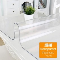 비트라테이블 PVC 투명 식탁보 방수 내유성 데게 부드러운 유리 실리콘 직사각형 테이블 매트, Transparent+70x110cm