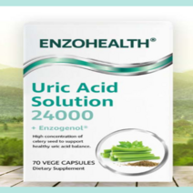 요산 유릭 에시드 솔루션 24000 엔조제놀 뉴질랜드 엔조헬스 70베지캡슐 2개월분, 1통
