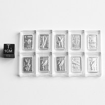 순은 실버바 Silver Bar 1g그램 10개 99.99% 순도 개별케이스 그림 각인 수집 선물용2 +보증서