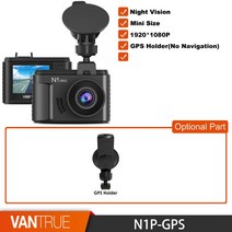 어라운드뷰 후방 사이드 카메라 Vantrue-N1 프로 대시 캠 1.5인치 미니 자동차 DVR 카메라 1080P 비디오 레, 03 N1P-GPS_05 None