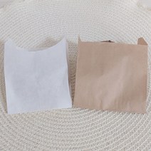 도너츠봉투 (크라프트 화이트/100장) 고로케봉투 쿠키포장 코팅봉투, 크라프트1호-(U형태에서 ㅡ형태로 변경됨)