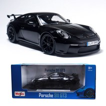마이스토 1:18 포르쉐 911 GT3 프리미어 모형자동차 다이캐스트 수집 장난감 키덜트, 블랙