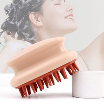 실리콘 두피브러쉬 샴푸 브러시 머리감기빗 샴푸솔, 그린