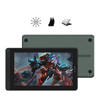 HUION Kamvas 13 그래픽 드로잉 태블릿 배터리 프리 펜 8192 레벨 압력, 녹색