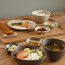 조약돌 그릇세트 2인 12P(크림 베이지 코코아), 코코아