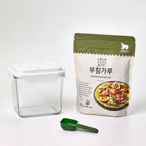 글라스락 글라스락X곰표 파우더 보관용기(화이트) + 곰표 부침가루 세트, 없음