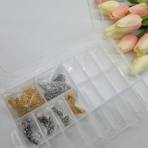 통 공예 재료 칸 알약 쥬얼리 24구 비즈 관함 악세사리 분리형 플라스틱, 단품