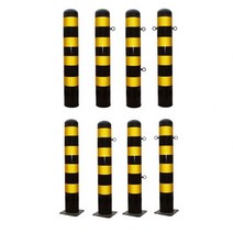 일자형 스틸 볼라드 76 x 1200mm, 매립H1200고리1개