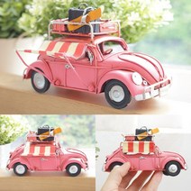 핑크 미니 캠핑카 카페소품 장식품