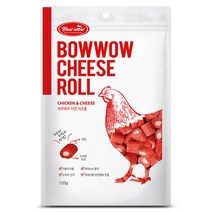 바우와우 치킨치즈롤 120g 져키, 5개, 치킨치즈